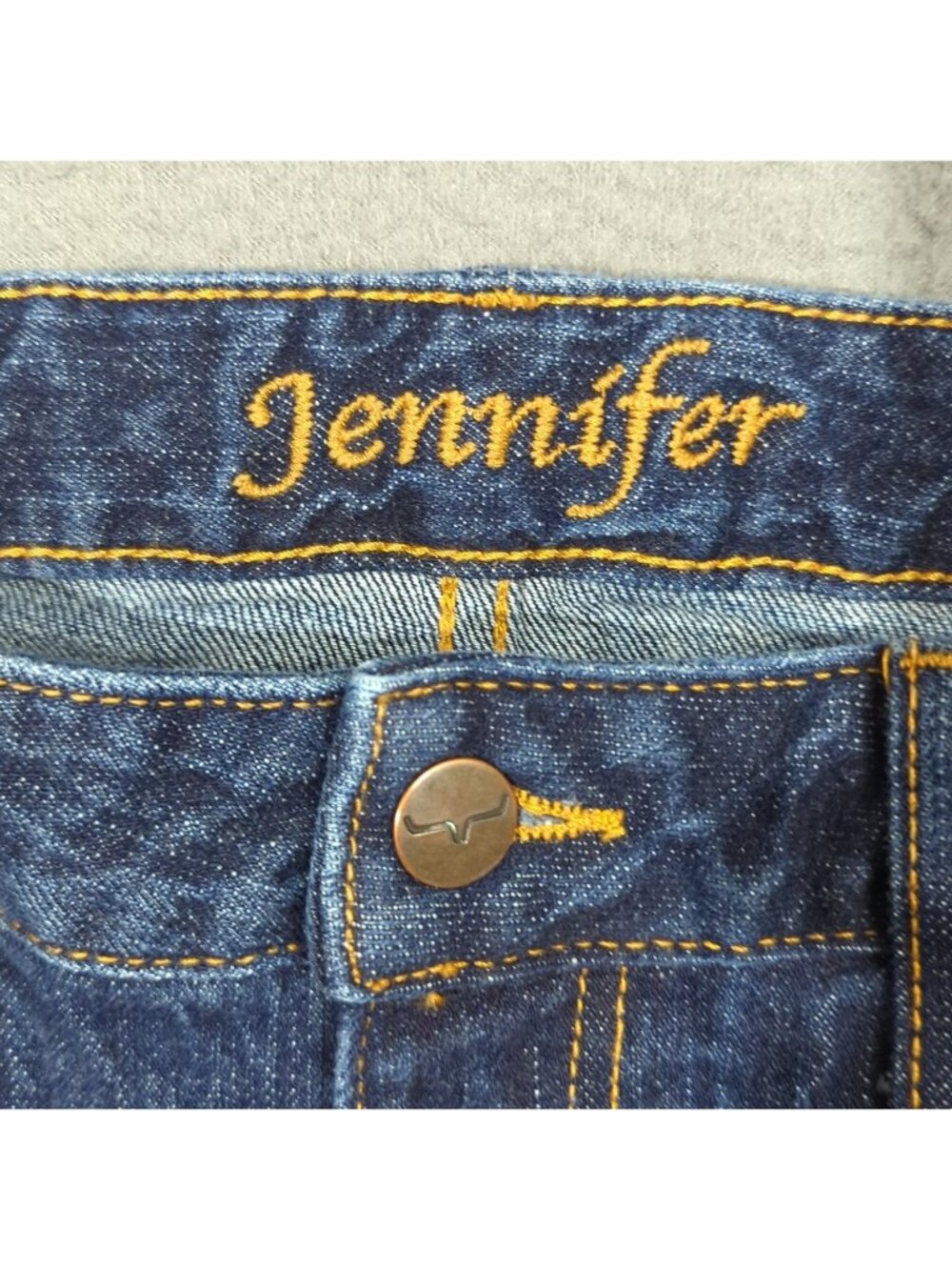 Kimes Ranch Jeans Women's 4x32 Blue Jennifer High Rise Wide Flare Leg Western